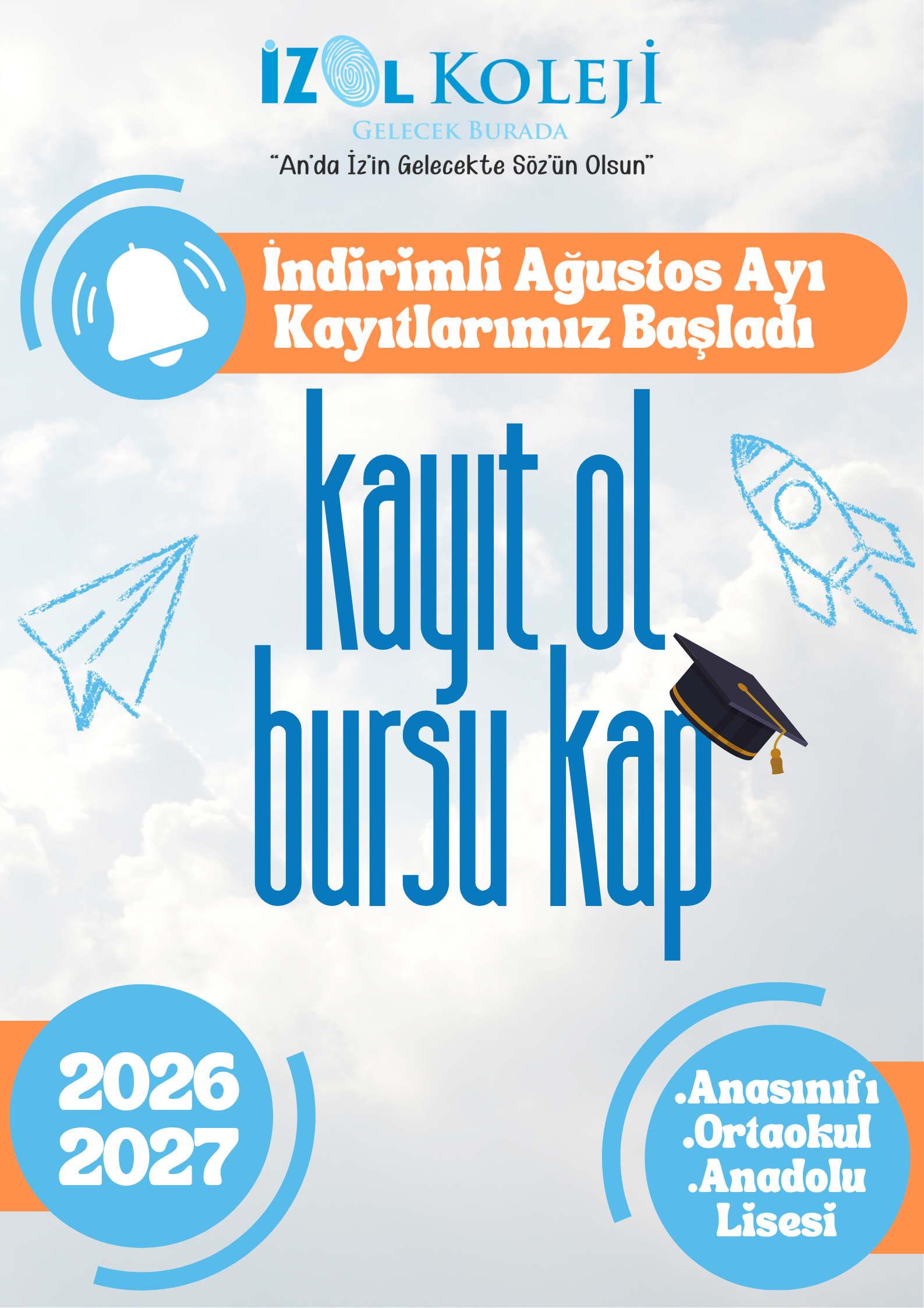 Mavi Modern Eğitim Kayıt Afişi Kopyası