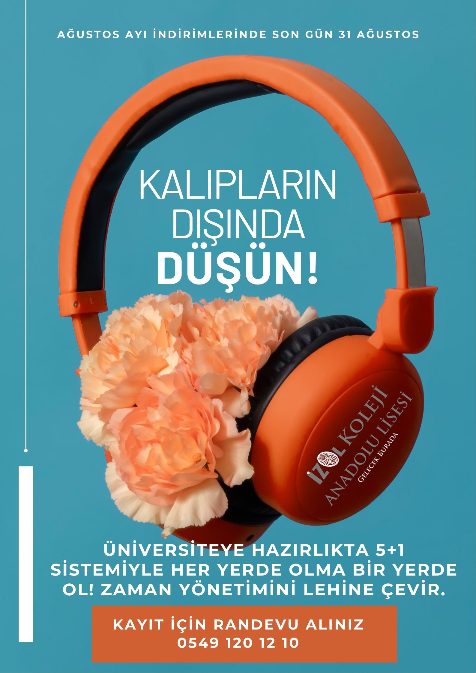 Mavi ve Turuncu Modern Yarışma Duyurusu Afiş
